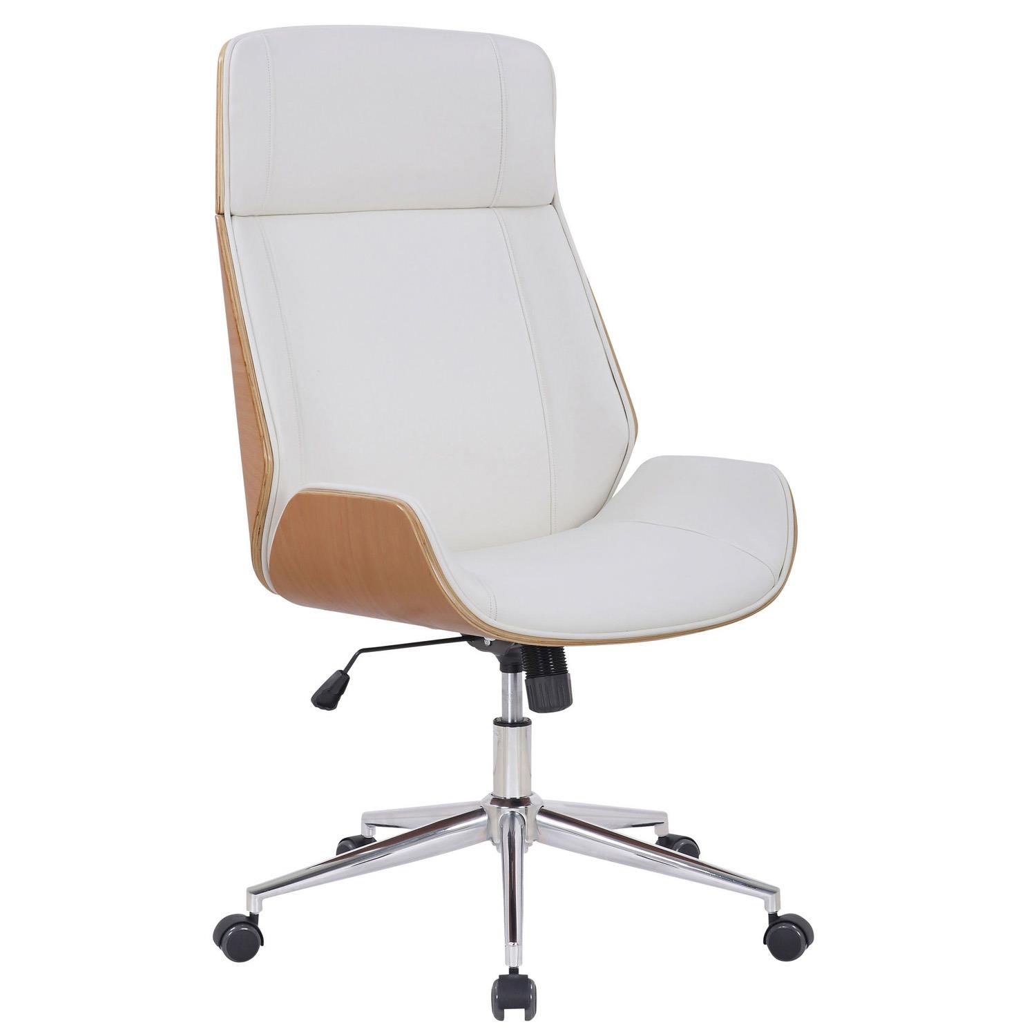 Sedia da ufficio look esclusivo con imbottitura e telaio in legno vari  colori colore : Bianco/Grigio